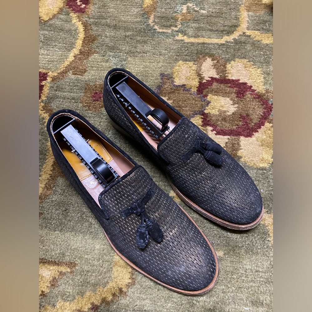 Paul Smith Steven Black & Gold Loafers With Tassel Sz 39,9 Women’s - Picture 5 of 15